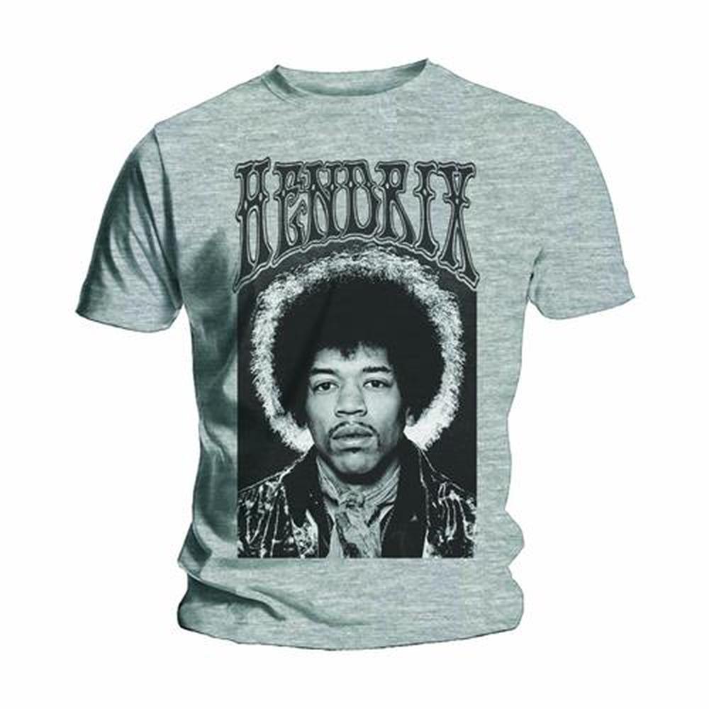 Jimi Hendrix - Halo Heren Tshirt - Grijs